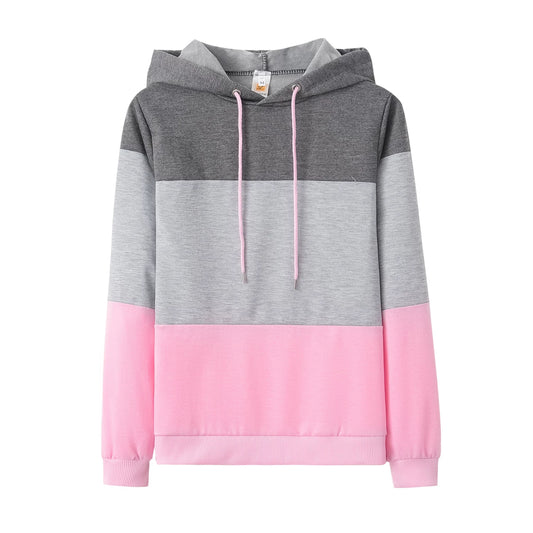 Sexy Color Block Loose Long-sleeve Shirt – Women's Fashion Top