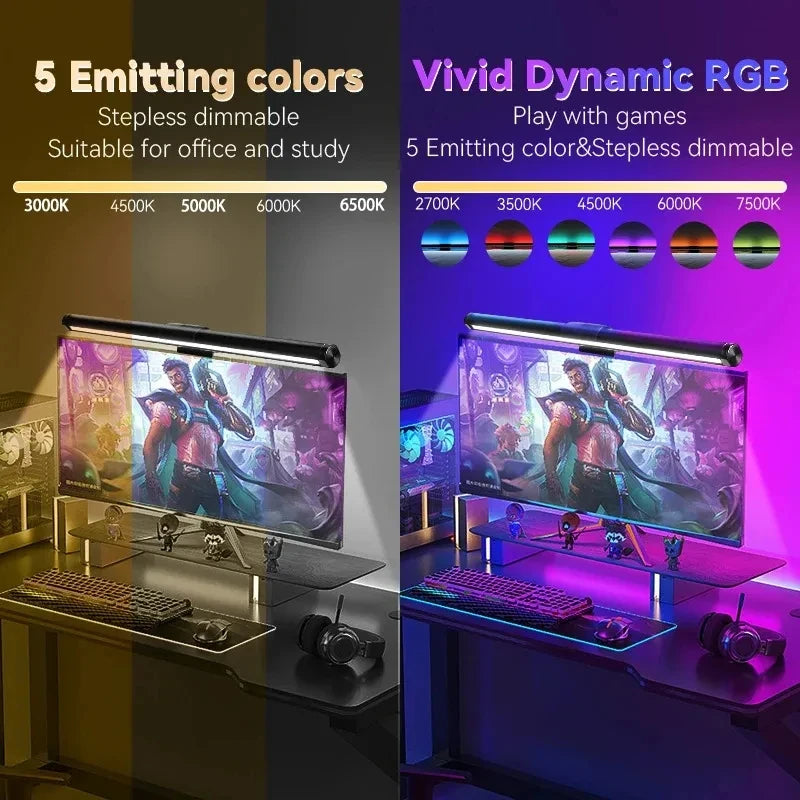 RGB LED Monitor Light Bar – 44cm Screen Hanging Lamp