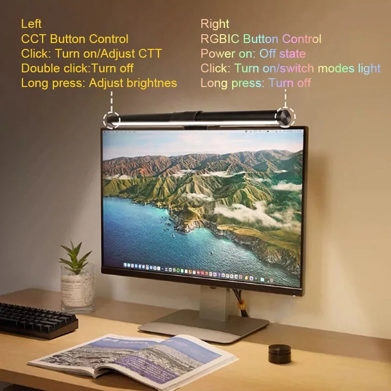 RGB LED Monitor Light Bar – 44cm Screen Hanging Lamp