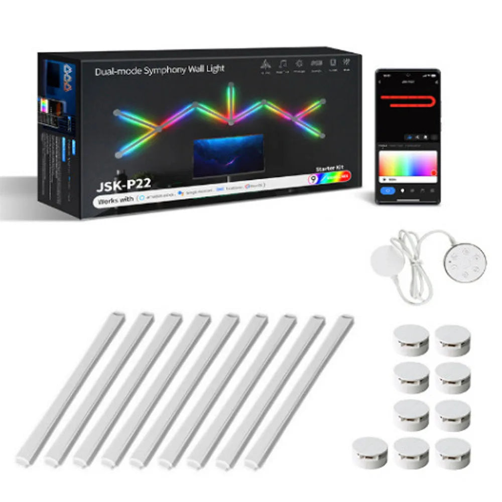 DIY Splicing RGB Smart Wall Light – Voice & App Control