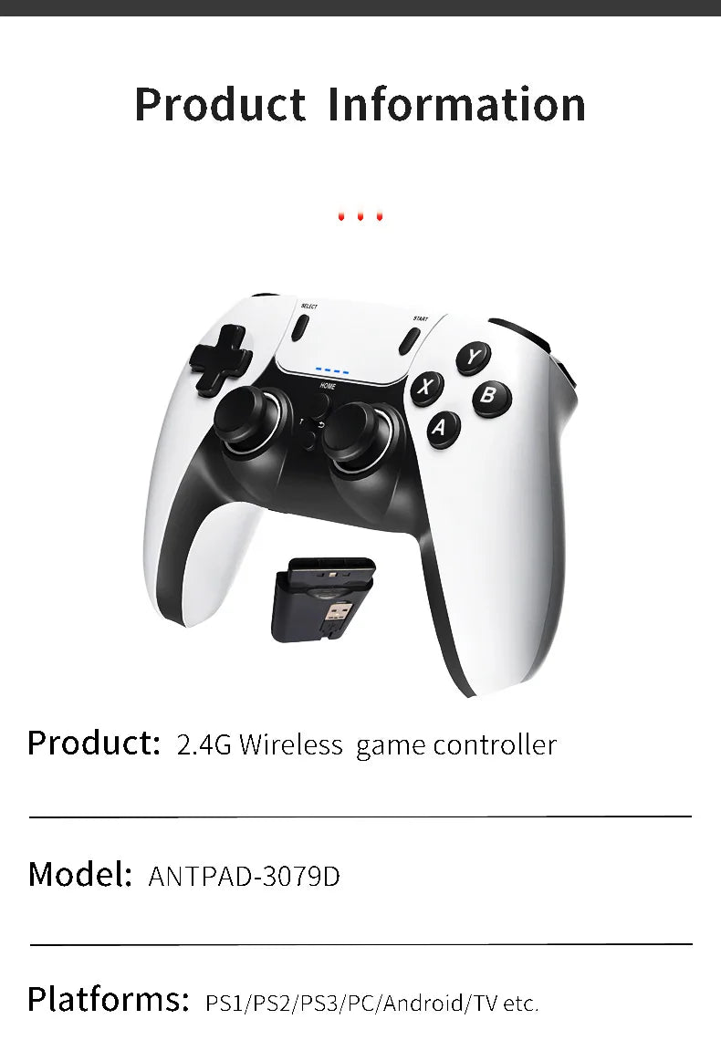 Wireless handheld controller for PS1 PS2 PS3 PC Android – Gamepad
