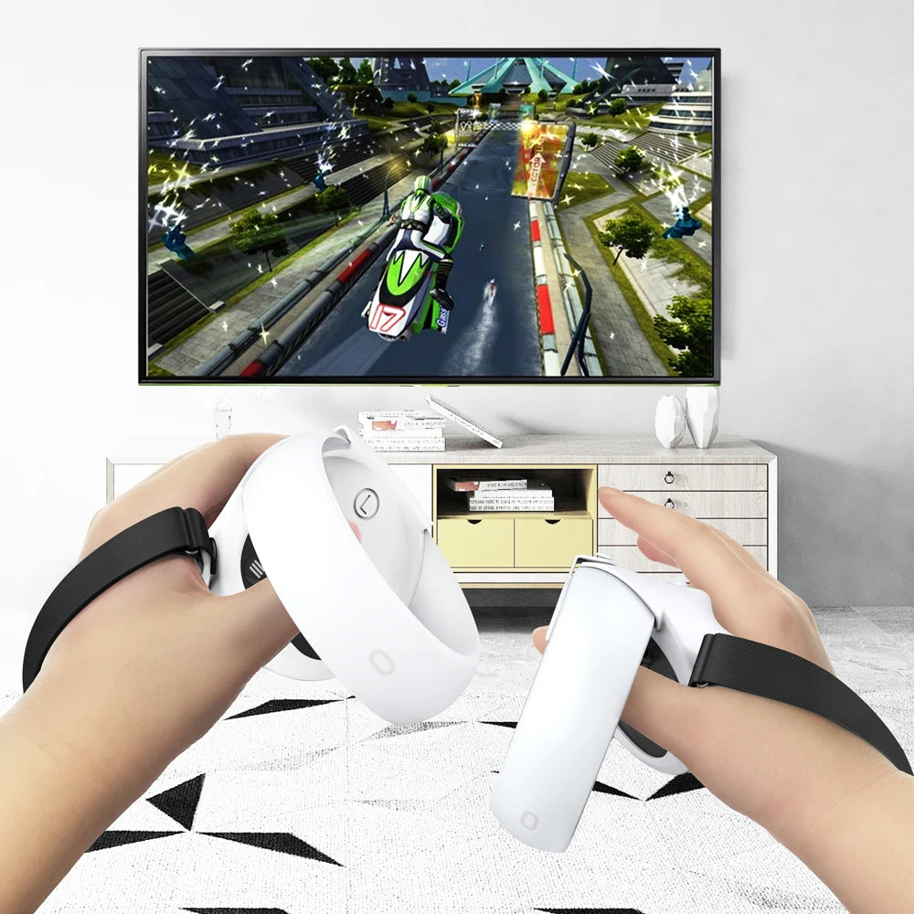 Silicone VR Controller Cover & Knuckle Grip for Oculus Quest 2/3