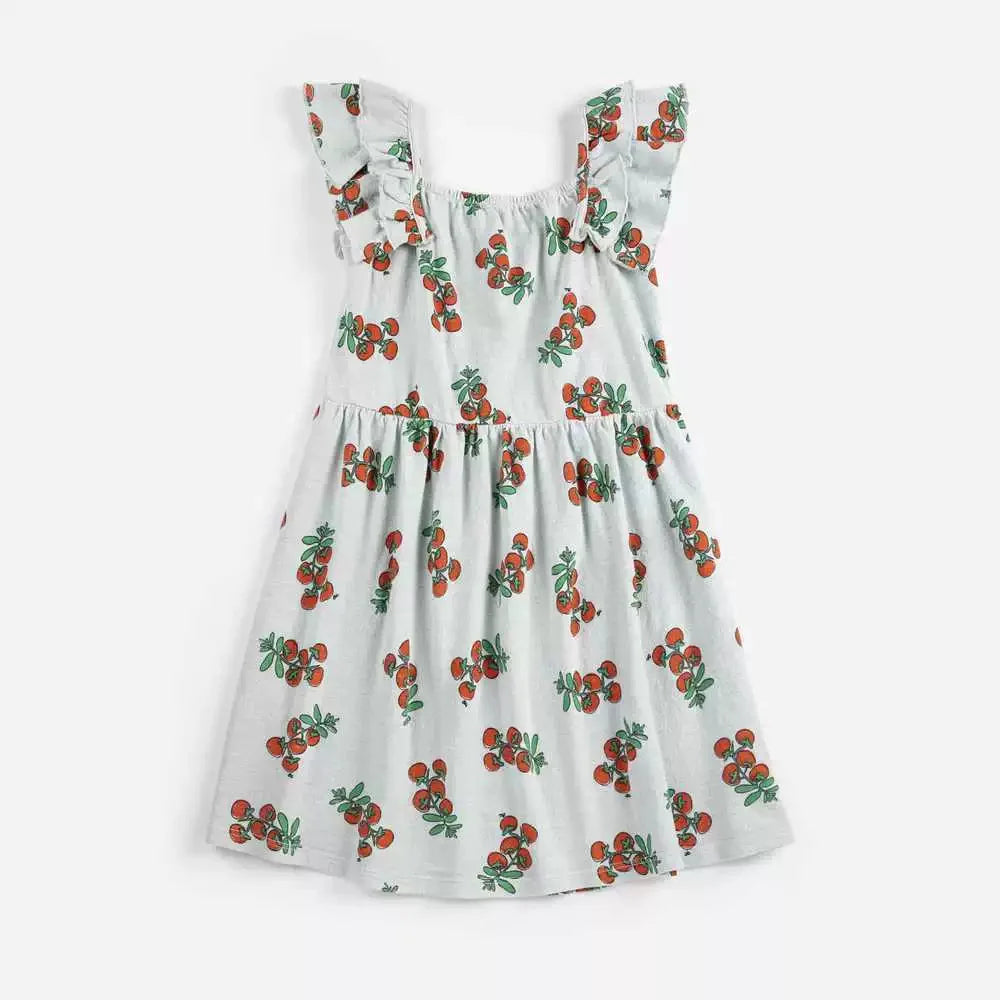 Girls Countryside Flower Printed Dress – Kids Summer Outfit