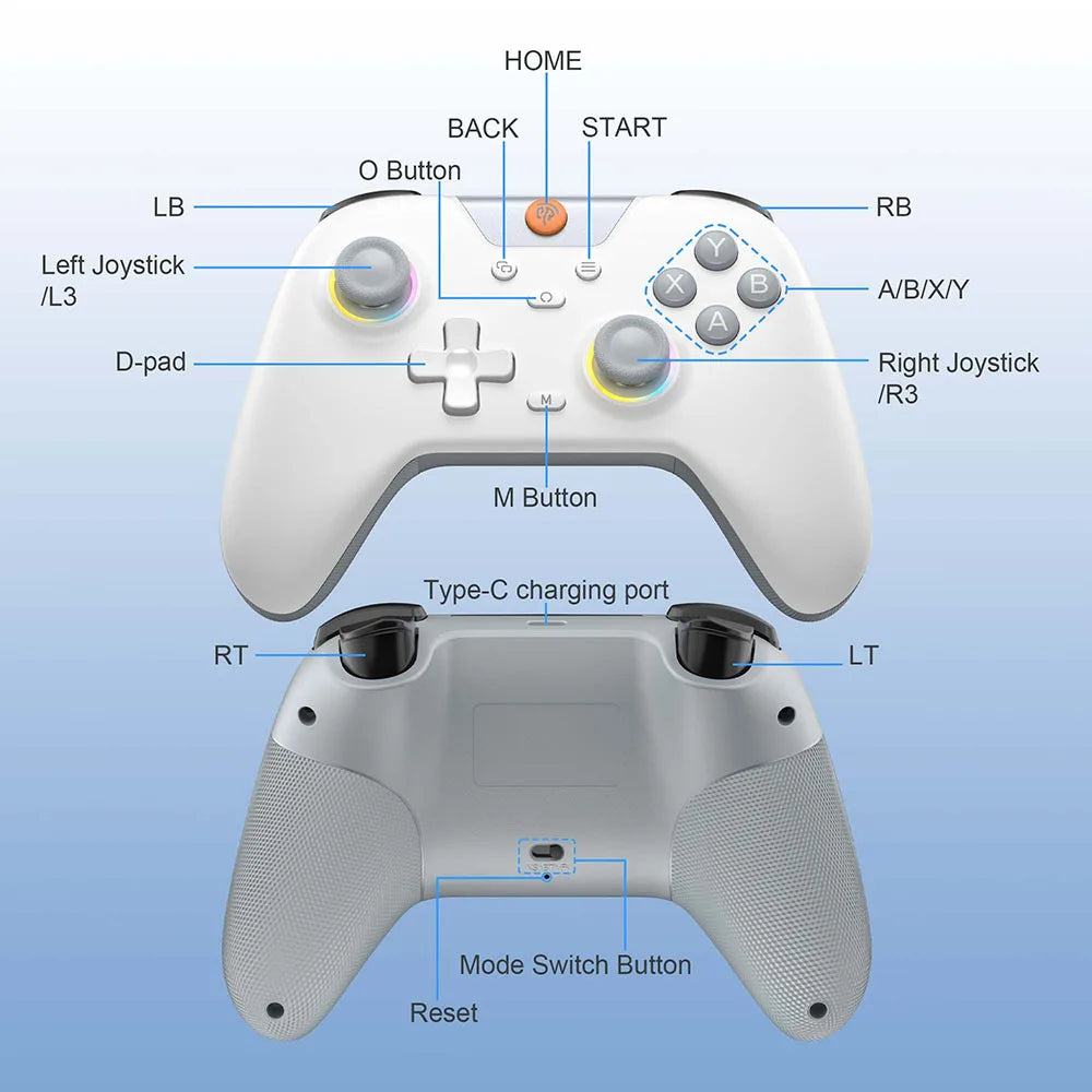 EasySMX X05 wireless gamepad RGB hall effect multi-platform