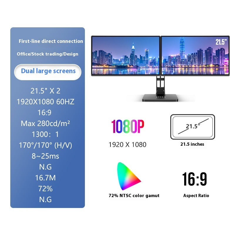 14-Inch Portable Dual Screen Monitor – HD Office Display