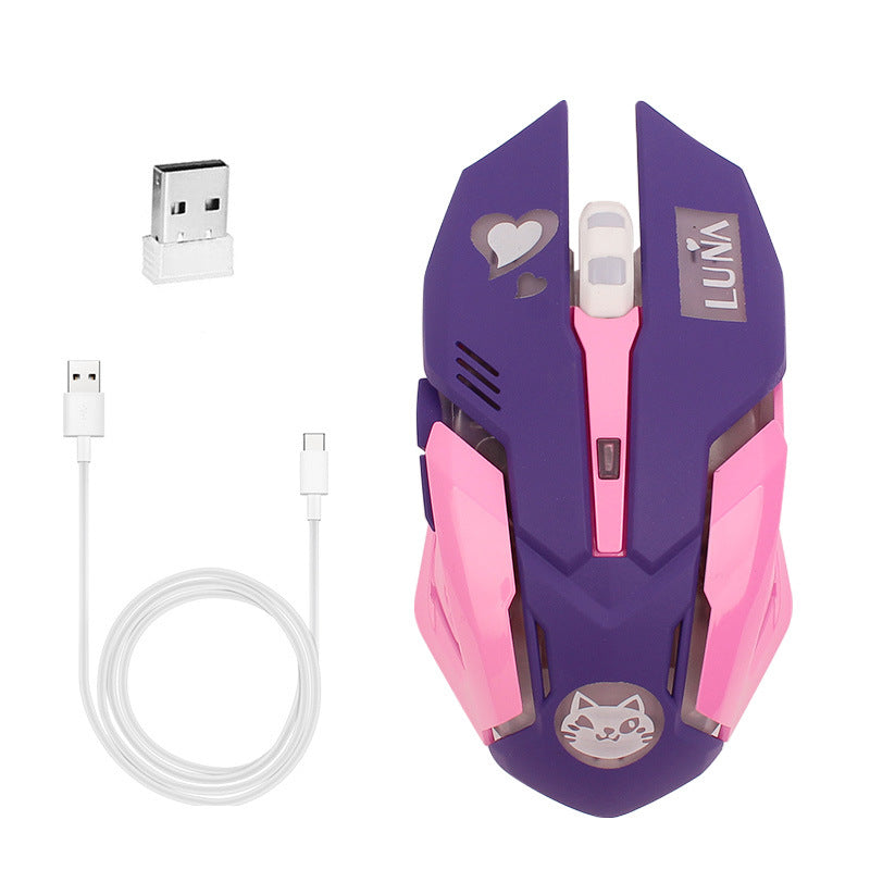 Silent Wireless Gaming Mouse – Mute Click Design