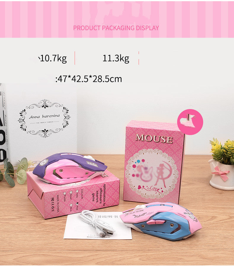 Silent Wireless Gaming Mouse – Mute Click Design