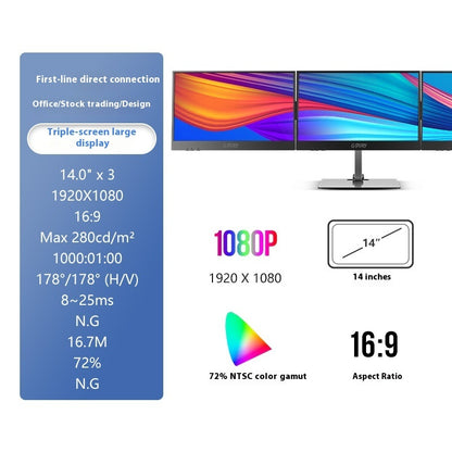 14-Inch Portable Dual Screen Monitor – HD Office Display