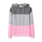 Sexy Color Block Loose Long-sleeve Shirt – Women's Fashion Top