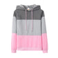 Sexy Color Block Loose Long-sleeve Shirt – Women's Fashion Top