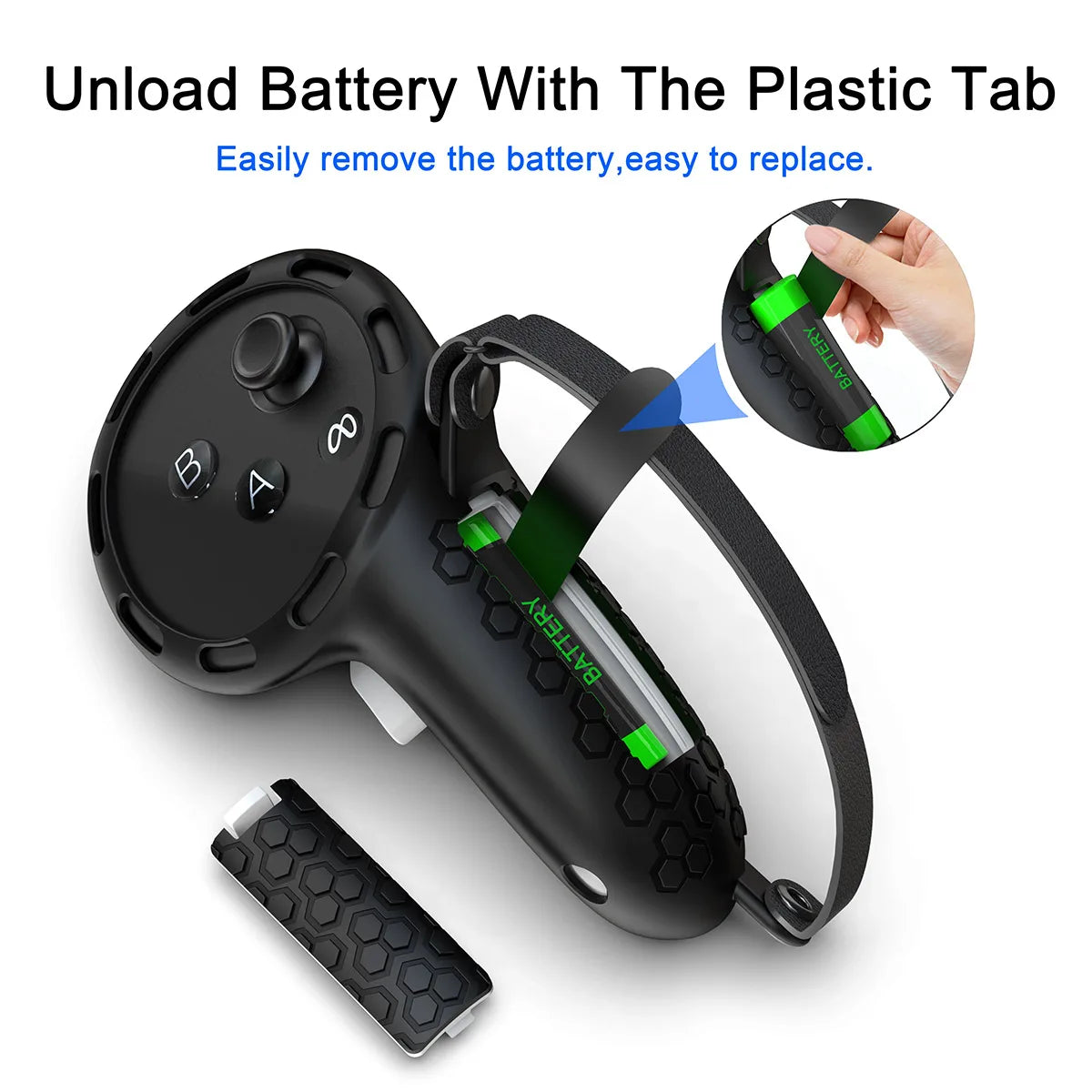 Silicone VR Controller Cover &amp; Knuckle Grip for Oculus Quest 2/3