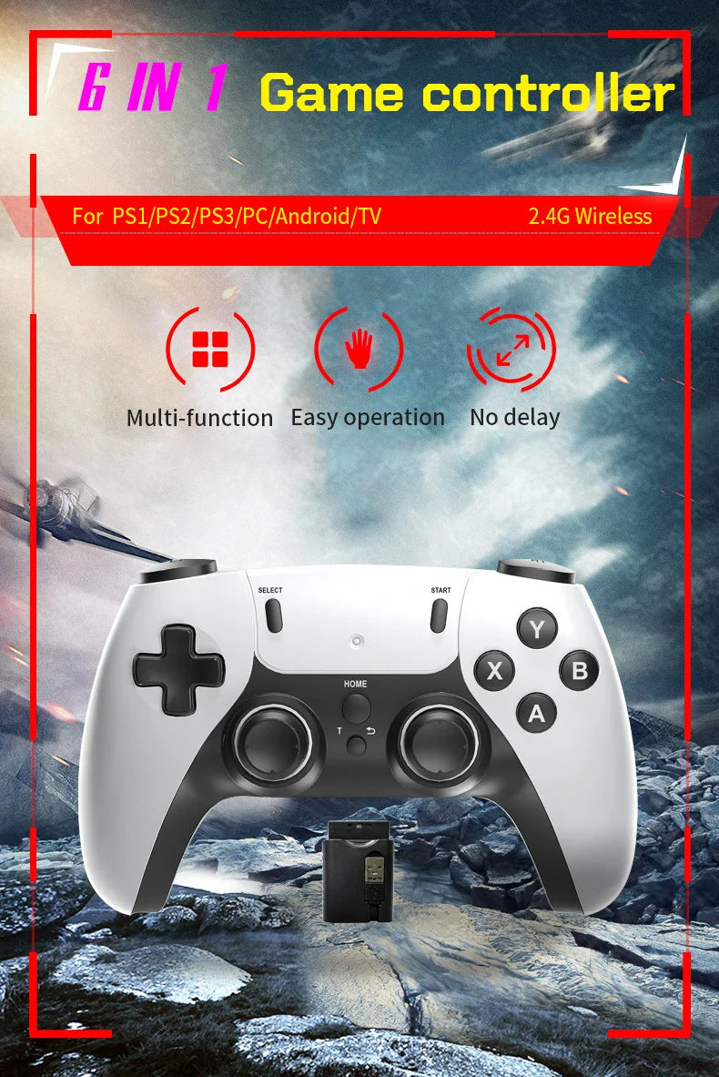 Wireless gamepad for PS1 PS2 PS3 PC Android  Multi-Platform Controller