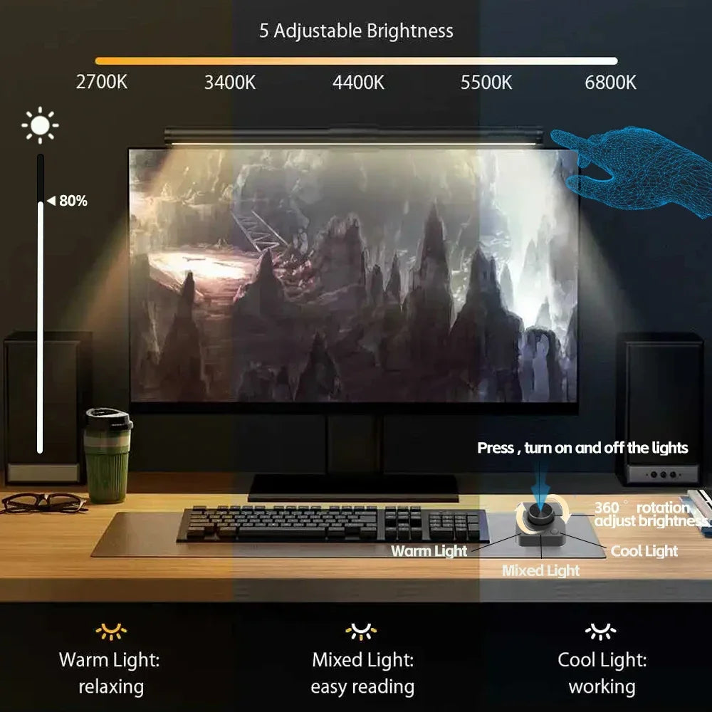 RGB LED Monitor Light Bar – 44cm Screen Hanging Lamp