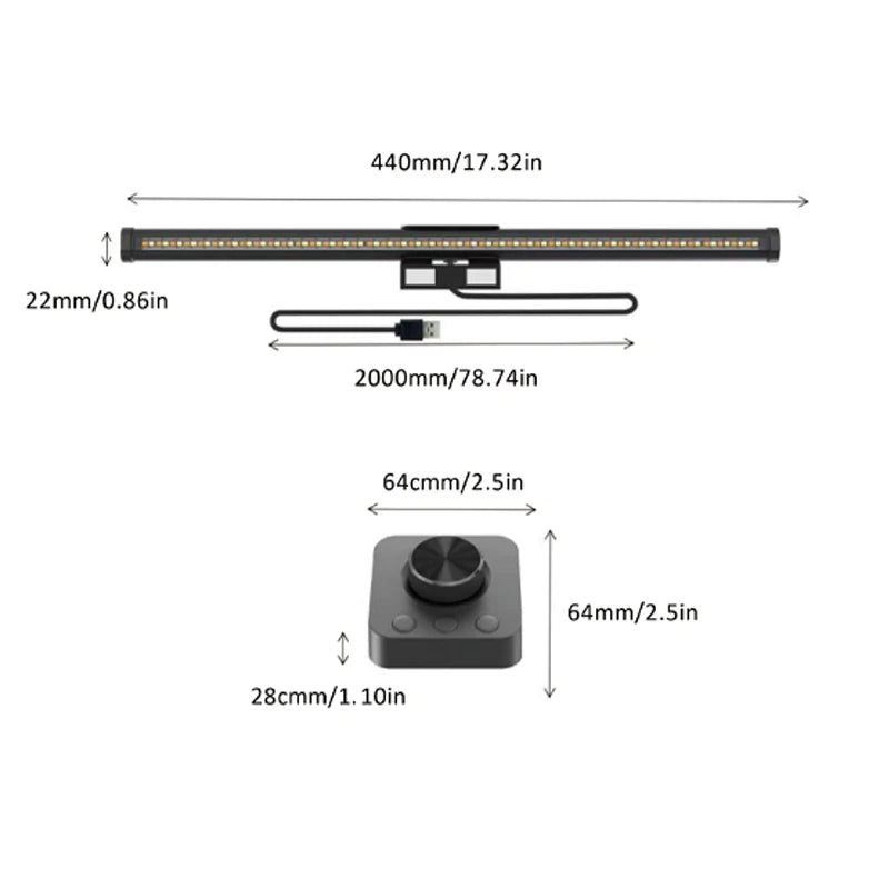 RGB LED Monitor Light Bar – 44cm Screen Hanging Lamp