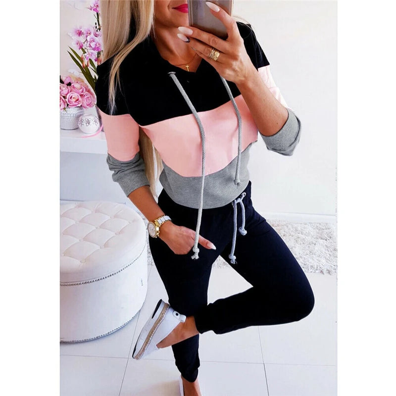 Sexy Color Block Loose Long-sleeve Shirt – Women's Fashion Top