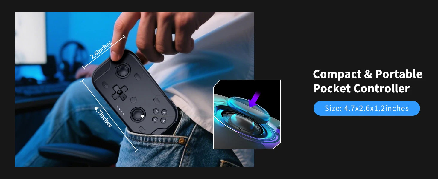 AceGamer wireless pocket controller – Compact Gaming for Switch &amp; PC