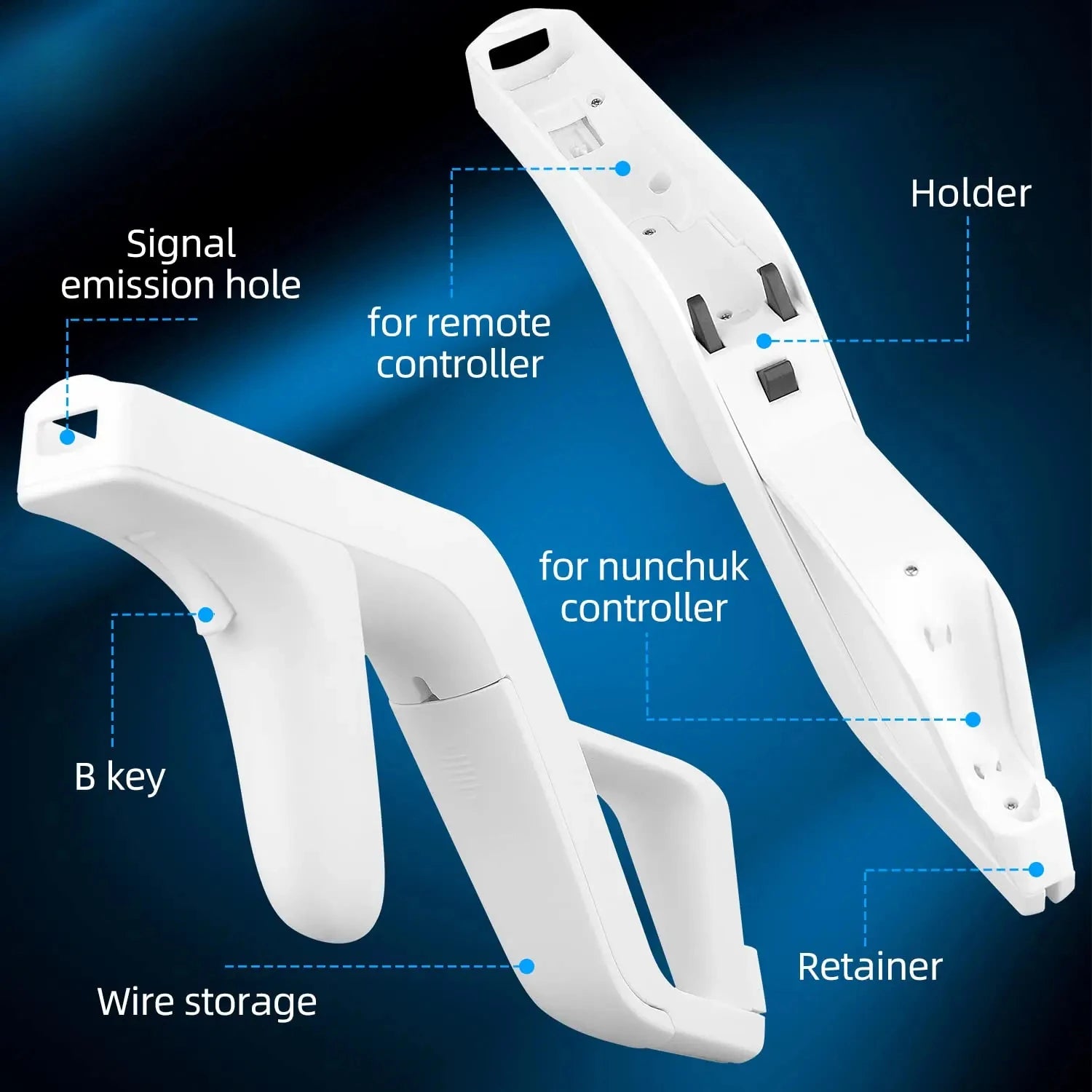 Wii Zapper Gun Attachment for Wii Remote Controller – Shooting Games