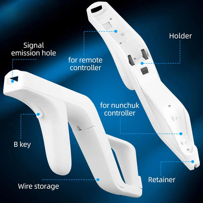 Wii Zapper Gun Attachment for Wii Remote Controller – Shooting Games