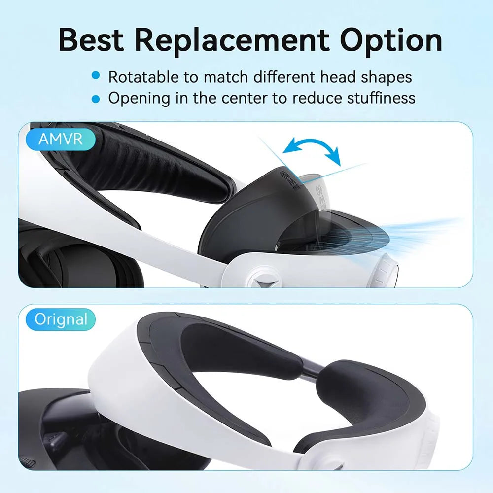 AMVR Comfort Kit for PS VR2 – Forehead Support Pad &amp; Back Cushion Set