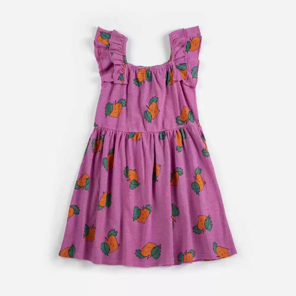 Girls Countryside Flower Printed Dress – Kids Summer Outfit
