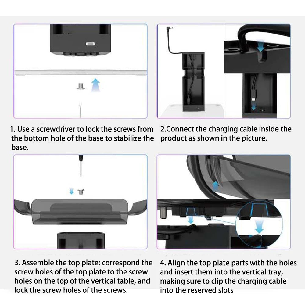 VR Headset Stand &amp; Controller Display Holder for Meta Quest 3/3S