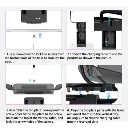 VR Headset Stand &amp; Controller Display Holder for Meta Quest 3/3S