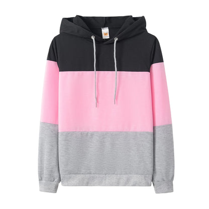 Sexy Color Block Loose Long-sleeve Shirt – Women's Fashion Top