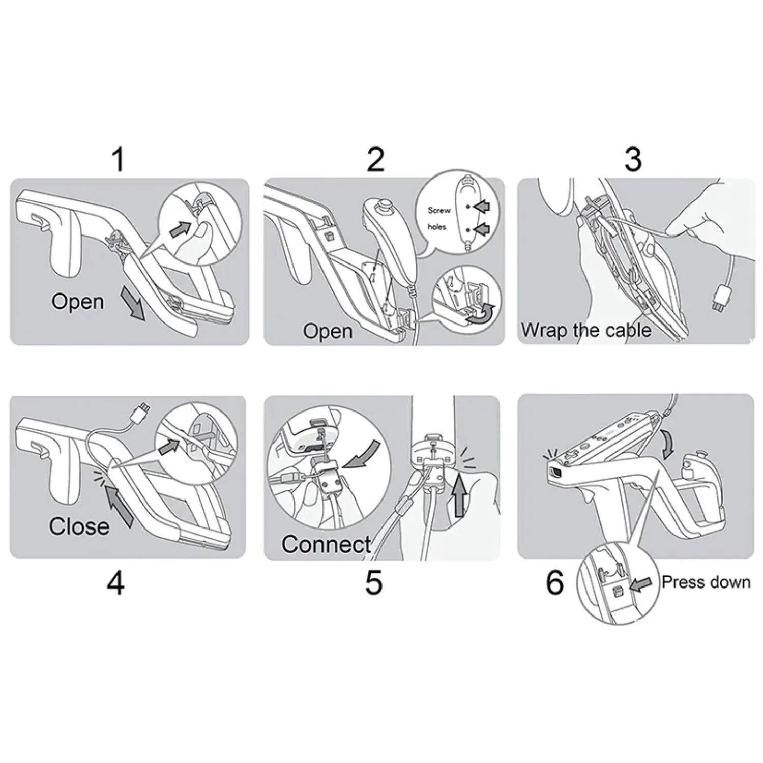 Wii Zapper Gun Attachment for Wii Remote Controller – Shooting Games
