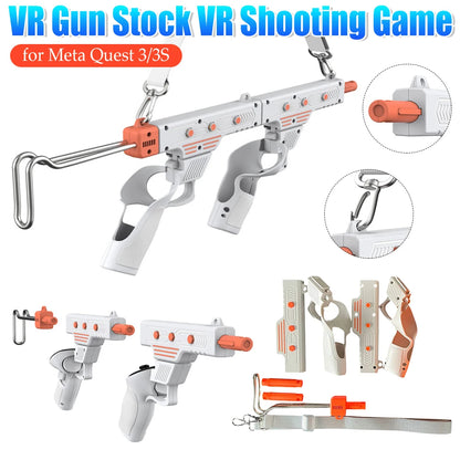 VR Rifle Adapter &amp; Controller Stock for Meta Quest – Shooting Games