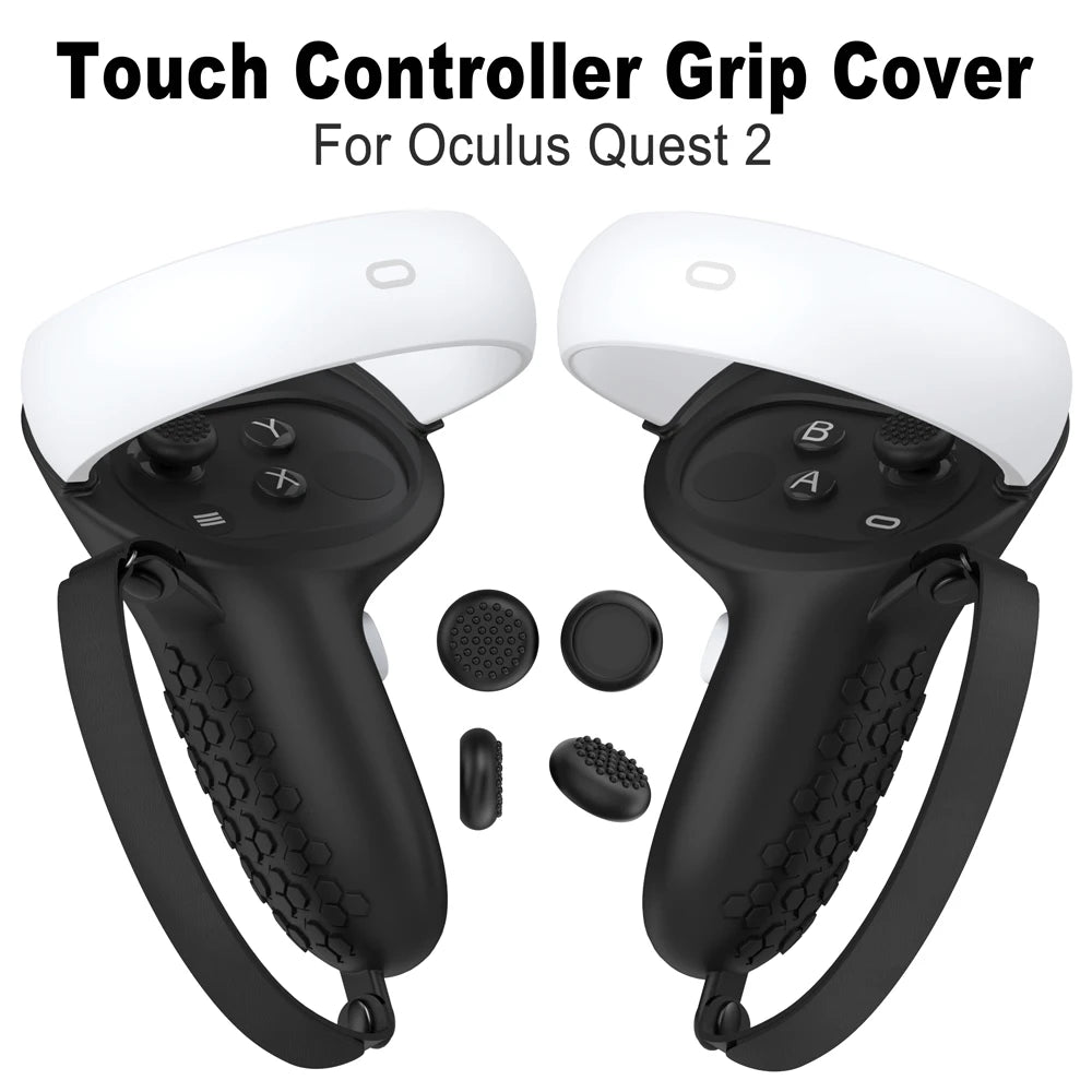 Silicone VR Controller Cover &amp; Knuckle Grip for Oculus Quest 2/3