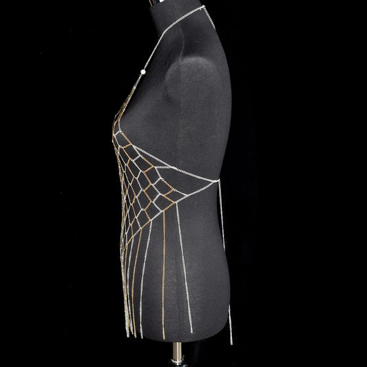Fringed Punk Bra Dress – Women's Festival & Party Accessory