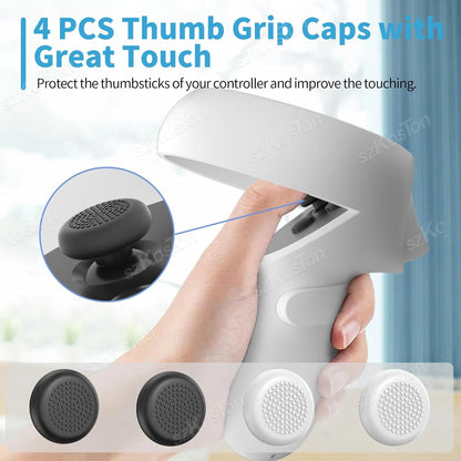 VR Joystick Replacement Kit &amp; Thumbstick Grips for Oculus Quest 2