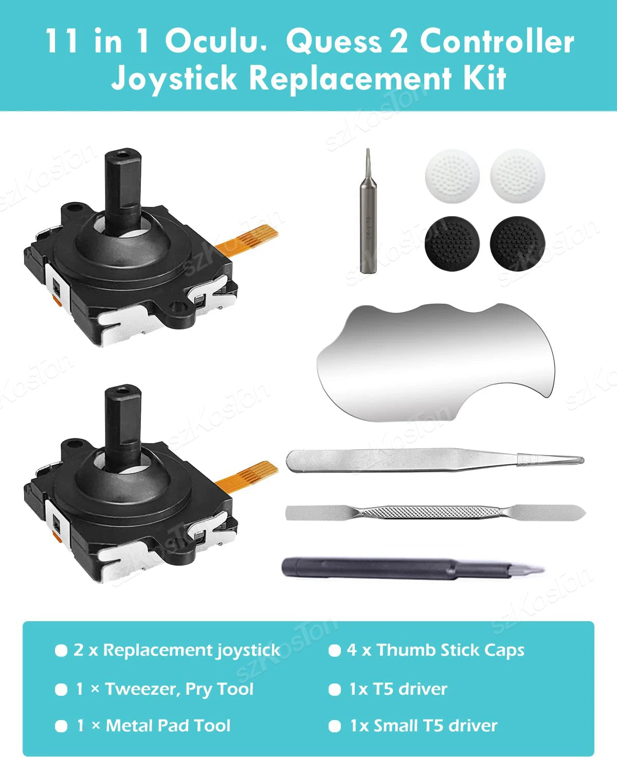 VR Joystick Replacement Kit for Oculus Quest 2 – Thumbstick Repair
