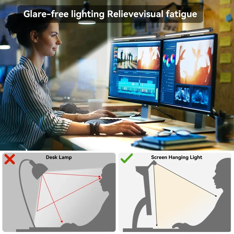 RGB LED Monitor Light Bar – 44cm Screen Hanging Lamp