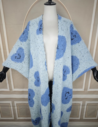 Luxury Fur Gradient Coat Poncho – Women&