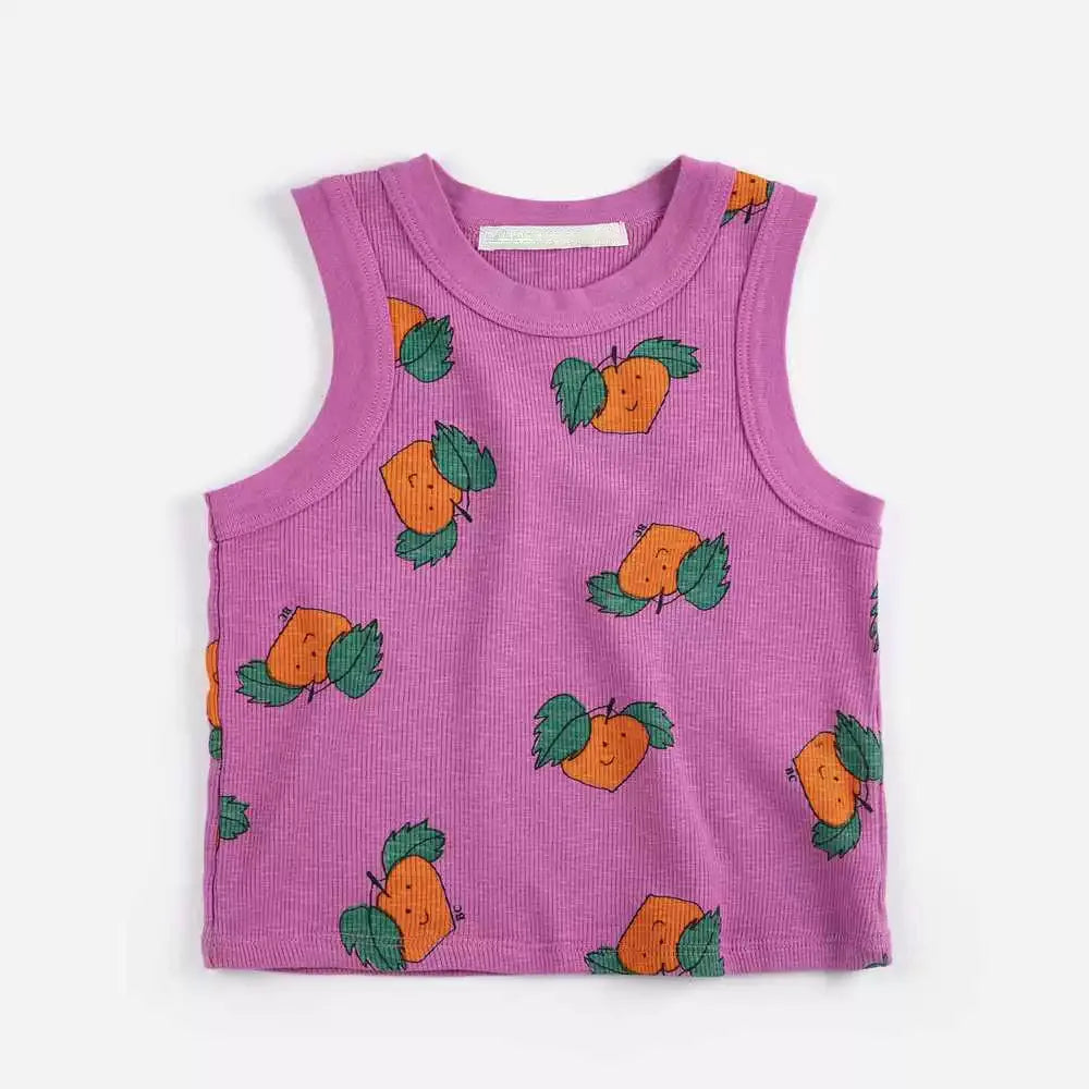Girls Countryside Flower Printed Dress – Kids Summer Outfit