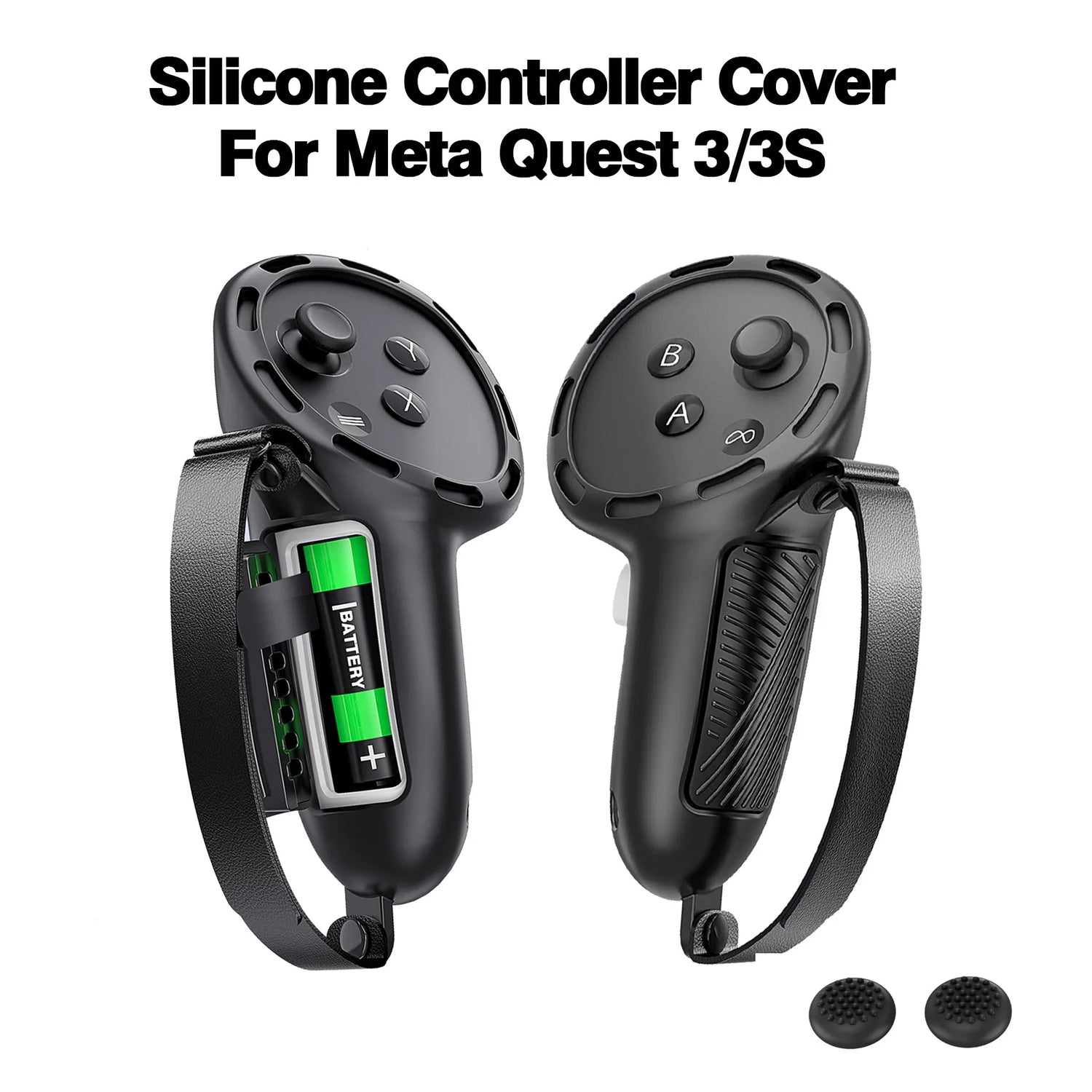 Silicone VR Controller Cover &amp; Knuckle Grip for Oculus Quest 2/3