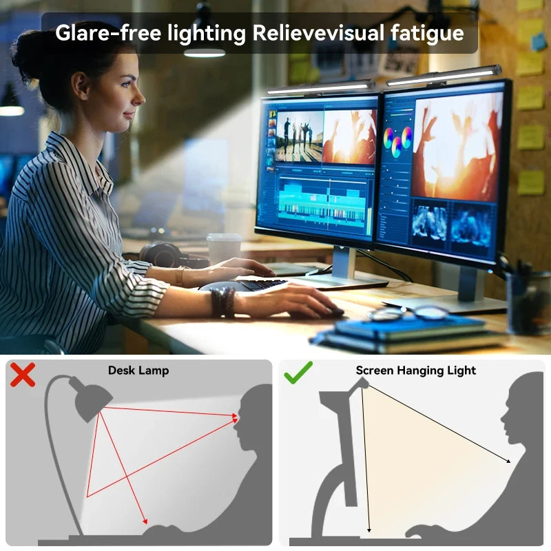 RGB LED Monitor Light Bar – 44cm Screen Hanging Lamp