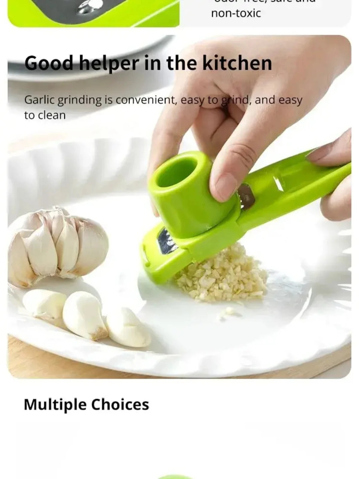 Mini Garlic Press &amp; Grinder – Creative Kitchen Tool