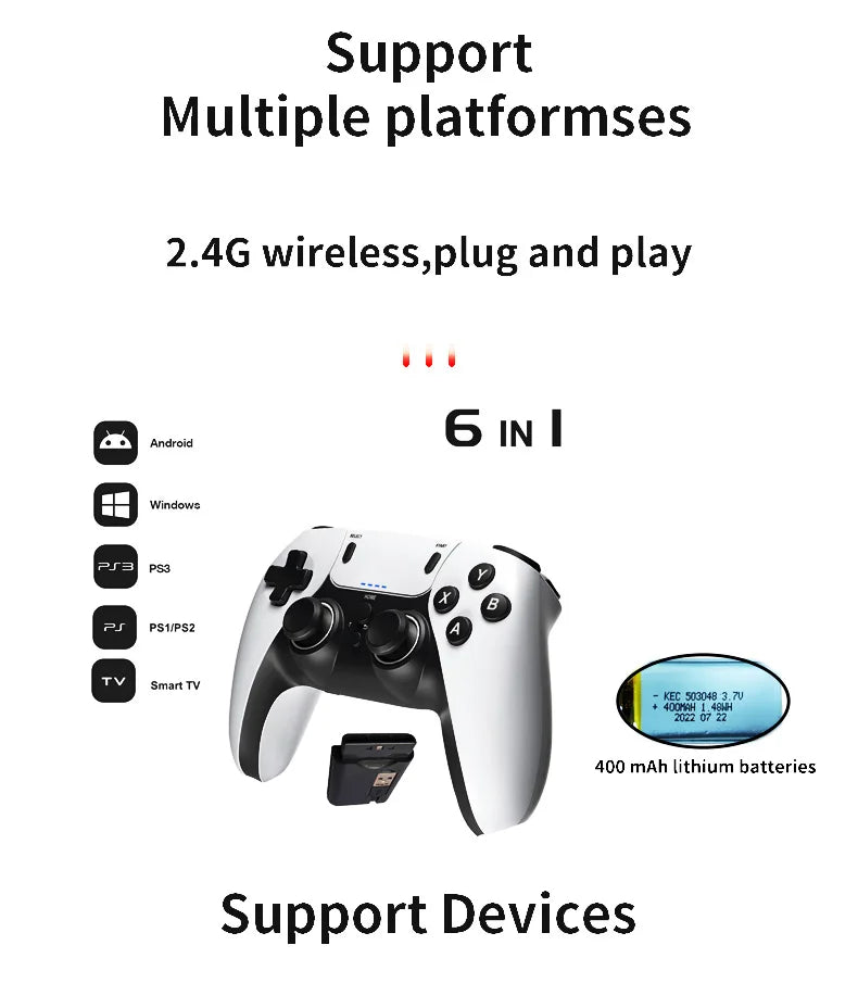 Wireless gaming controller for PS1 PS2 PS3 PC Android