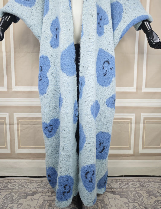 Luxury Fur Gradient Coat Poncho – Women's Warm Winter Outerwear