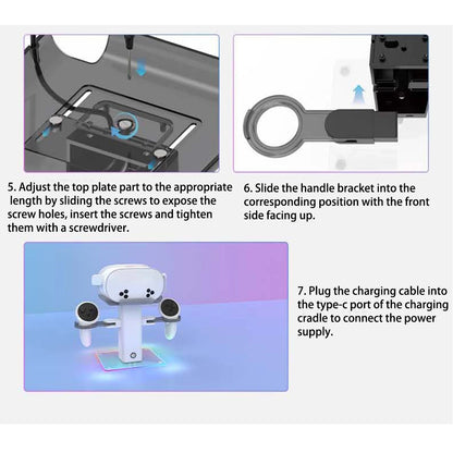 VR Headset Stand &amp; Controller Display Holder for Meta Quest 3/3S