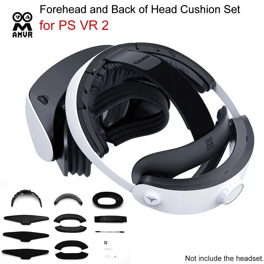 AMVR Comfort Kit for PS VR2 – Forehead Support Pad &amp; Back Cushion Set