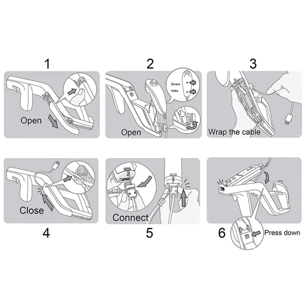 Wii Zapper Gun Attachment for Wii Remote Controller – Shooting Games