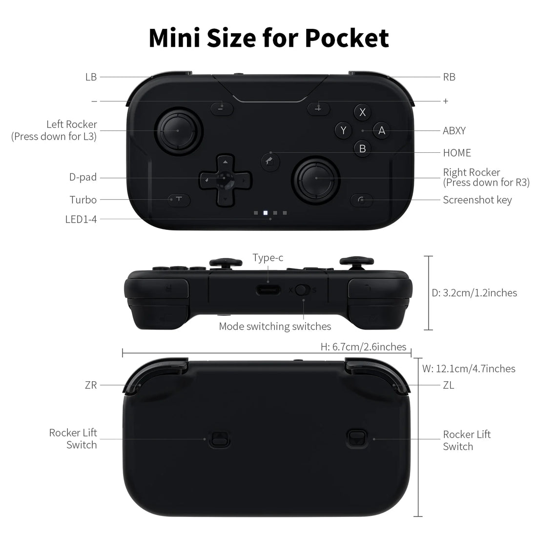 AceGamer wireless pocket controller – Compact Gaming for Switch &amp; PC