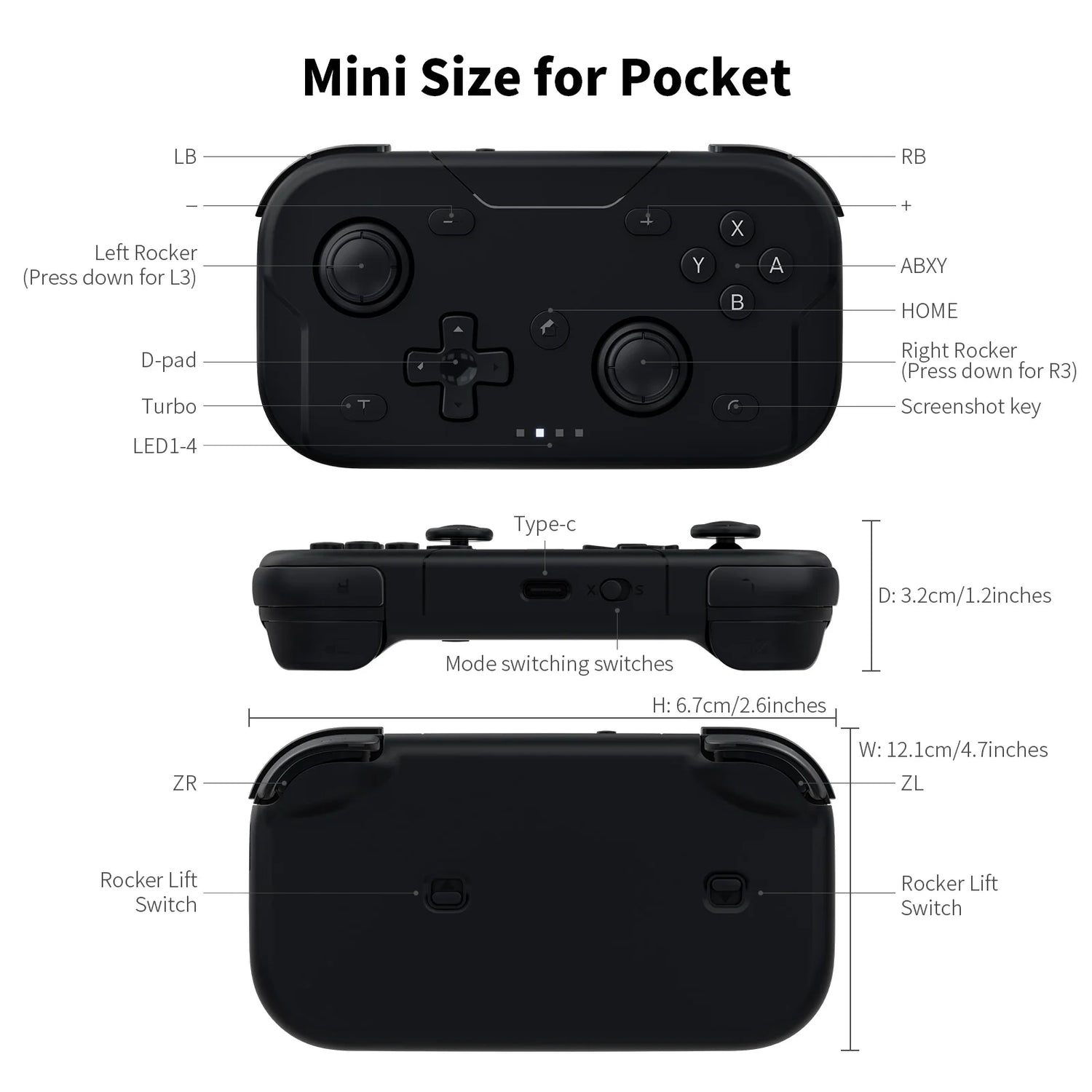 AceGamer wireless pocket controller – Compact Gaming for Switch &amp; PC