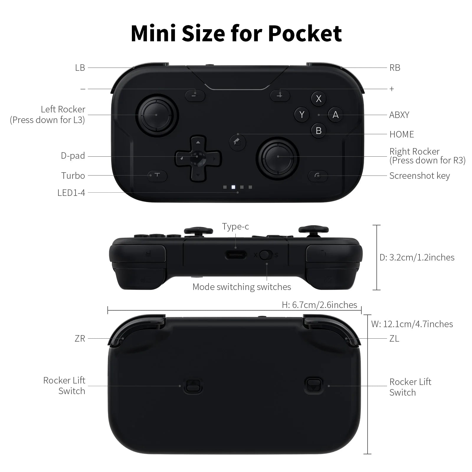 AceGamer wireless pocket controller – Compact Gaming for Switch &amp; PC