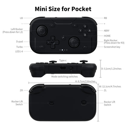AceGamer wireless pocket controller – Compact Gaming for Switch &amp; PC
