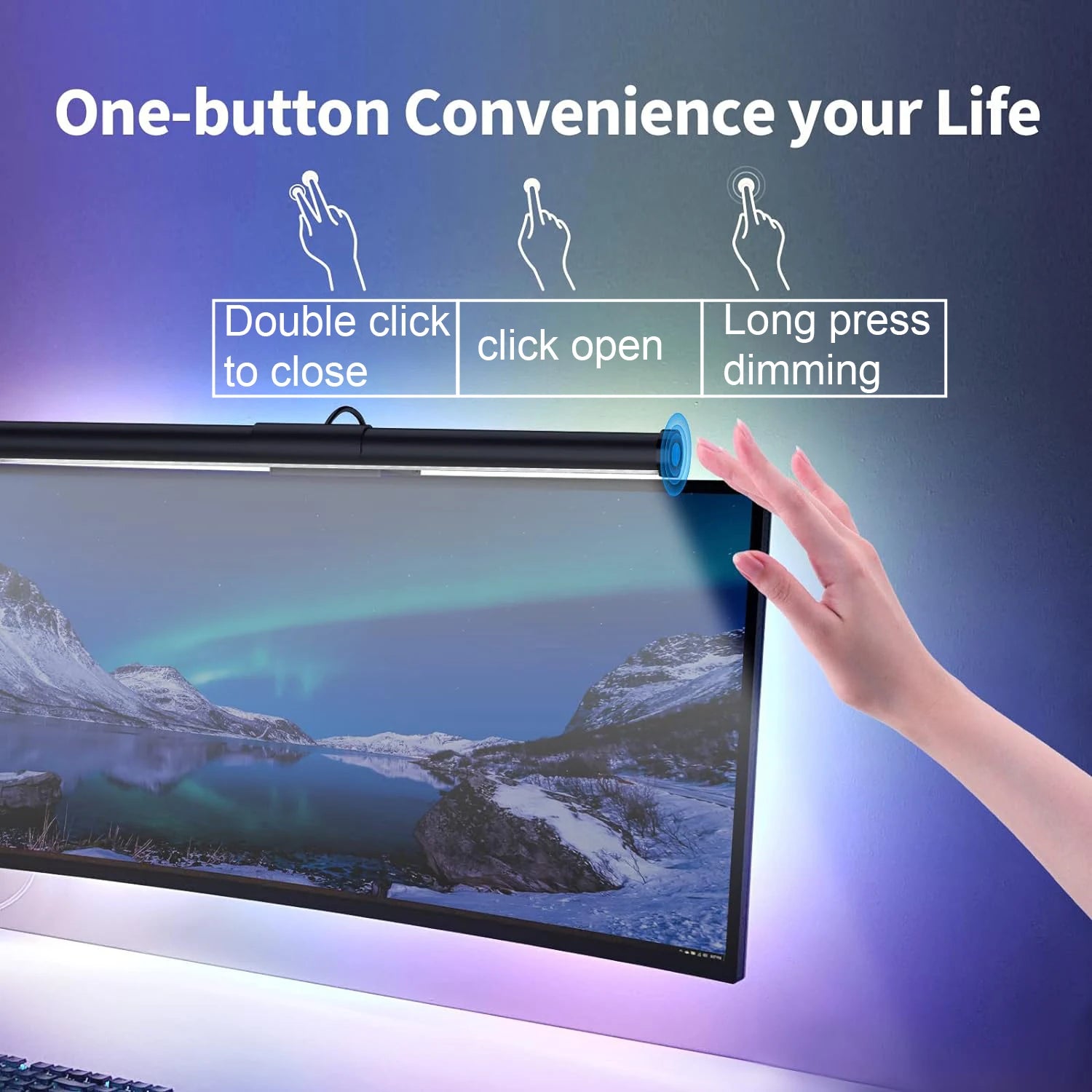 RGB LED Monitor Light Bar – 44cm Screen Hanging Lamp