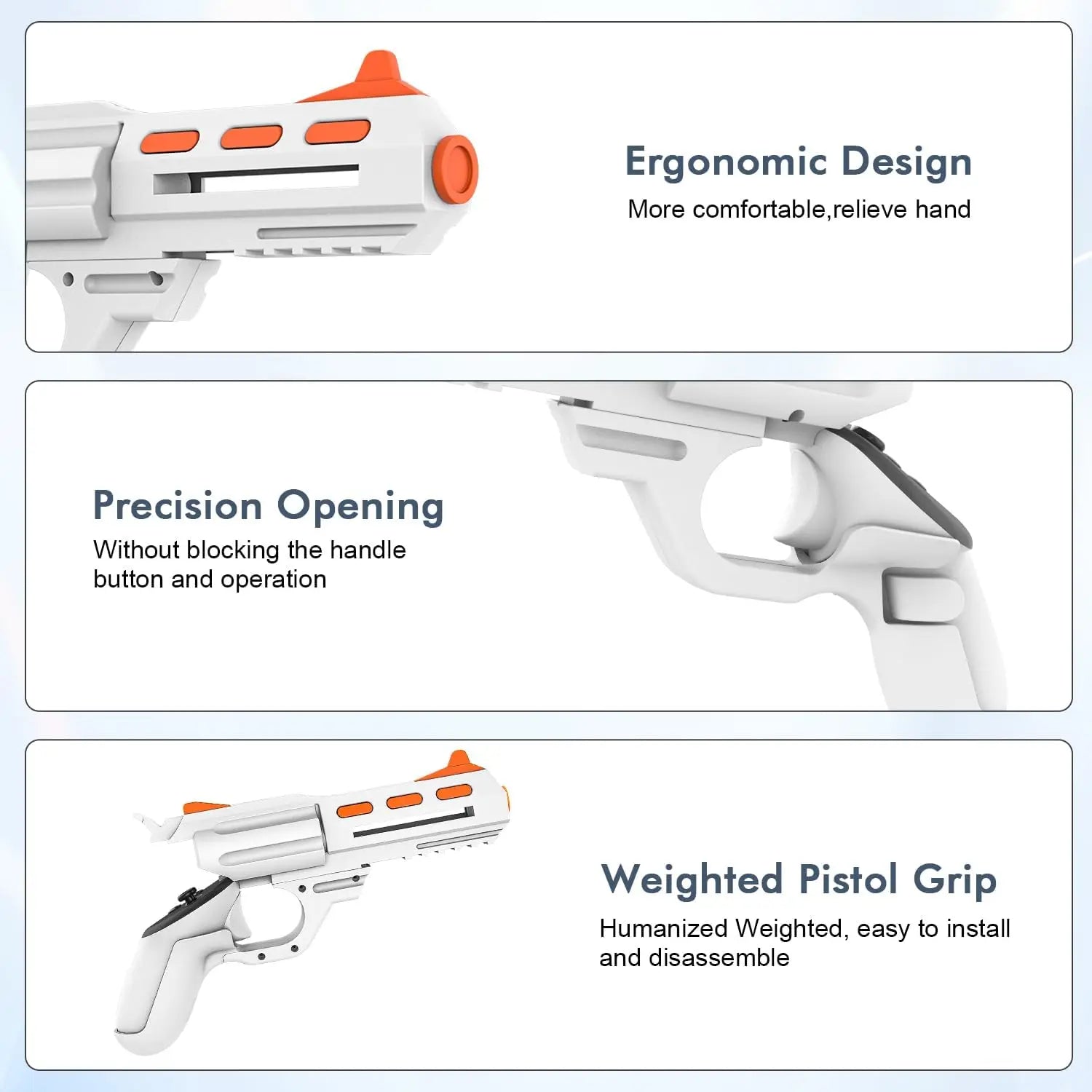 VR Gunstock Grip Handle Attachment for Meta Quest 2/3/3S – FPS Gaming